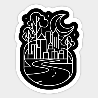 Minimalist line art of City Sticker